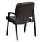 Emma and Oliver Faux Leather Executive Reception Chair with Powder Coated Frame